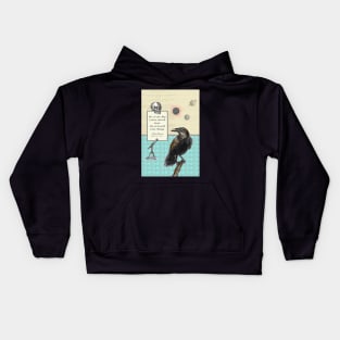 Crow artwork - Shakespeare Quote Kids Hoodie